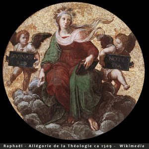 Allégorie de la Théologie Raphaël 1509 Wikimedia