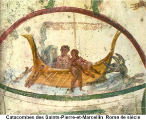 Jonas Catacombes  des Saints Pierre et Marcellin  Rome 4e siècle