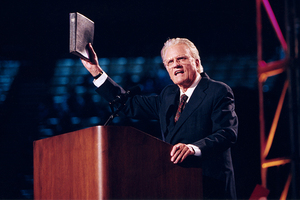 Billy Graham preaching