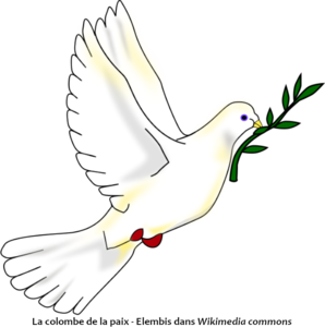 Colombe de la paix Elembis Wikimedia commons