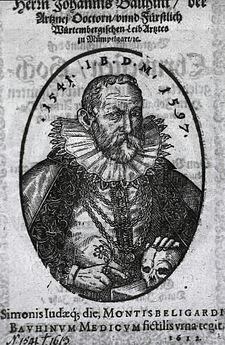 26 octobre 1612 Mort à Montbéliard du botaniste Jean Bauhin (1541-1612)