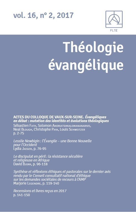  Théologie Évangélique n°16